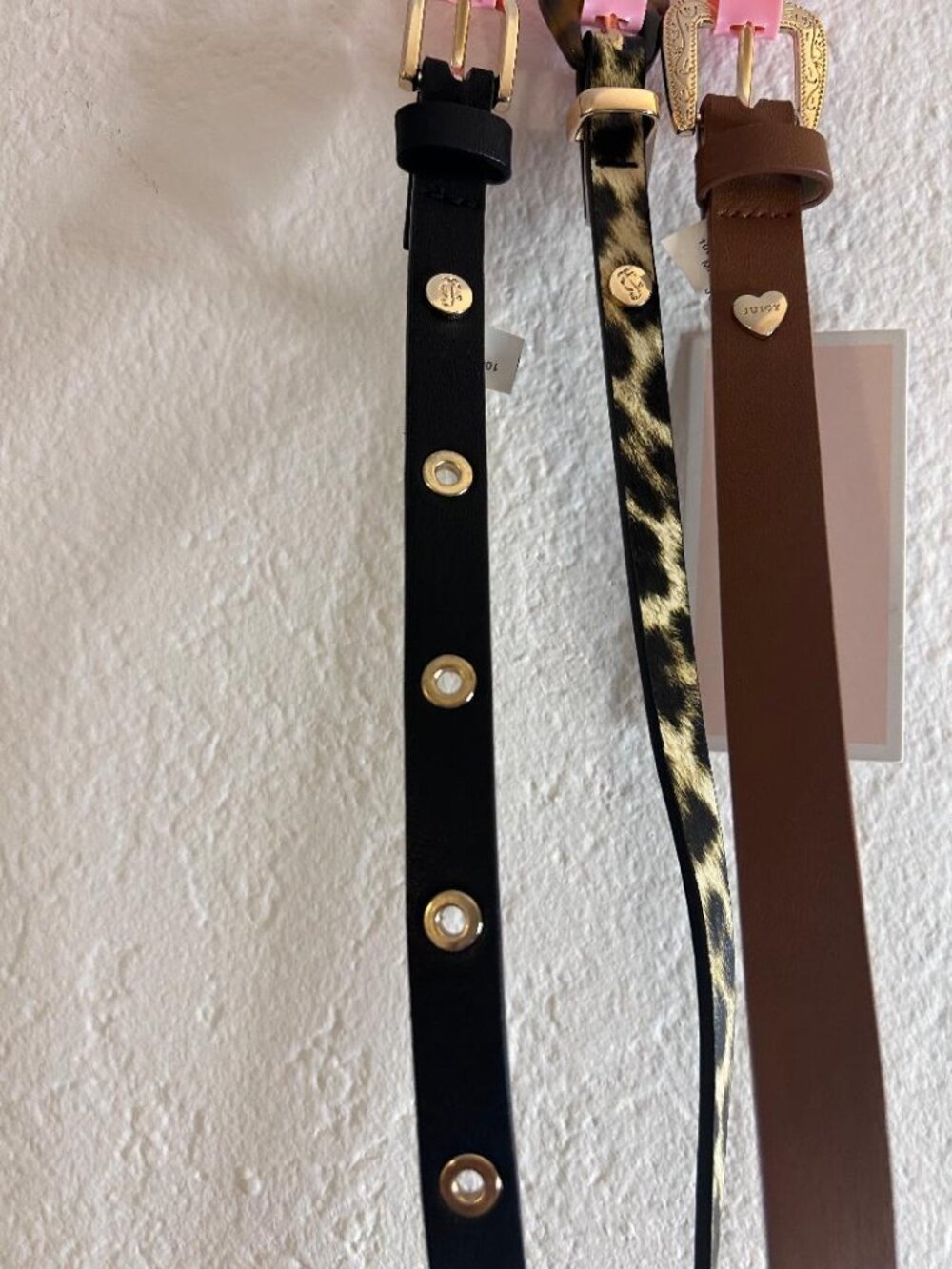 Juicy Couture Faux Leather Slim Fashion Belts Size L/XL